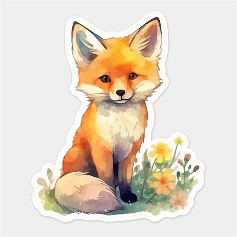 Cute fox artwork | Premium AI-generated vector