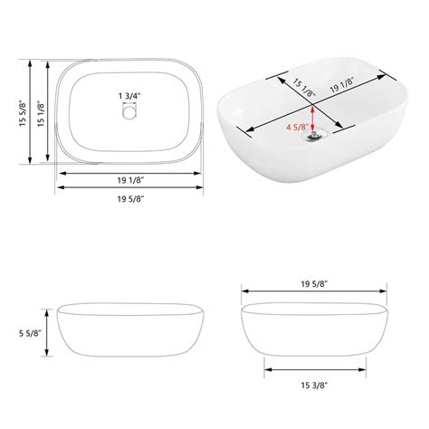 Deervalley Dv 1v432 Prism White Ceramic Rectangular Vessel Bathroom Sink