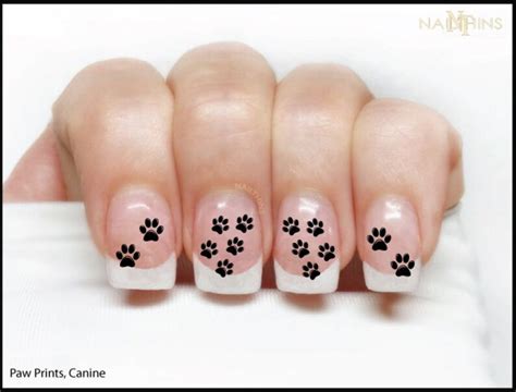 Dog Paw Print Nail Decal Canine Nail Art Animal Tracks Nail Etsy