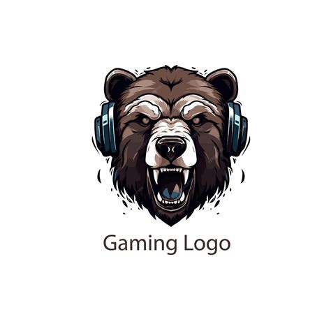 Premium Vector Bear Gaming Logo White Background