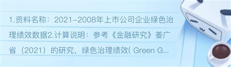 2021 2008年上市公司企业绿色治理绩效数据 哔哩哔哩