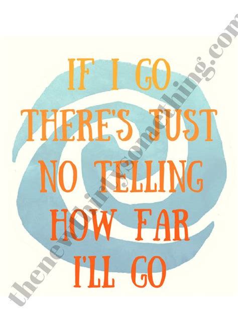 Moana Quote Disney Wall Art Printable Decor How Far Etsy Disney