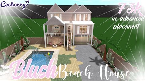 Bloxburg Blush Beach House 73k No Advanced Placement Speed Build