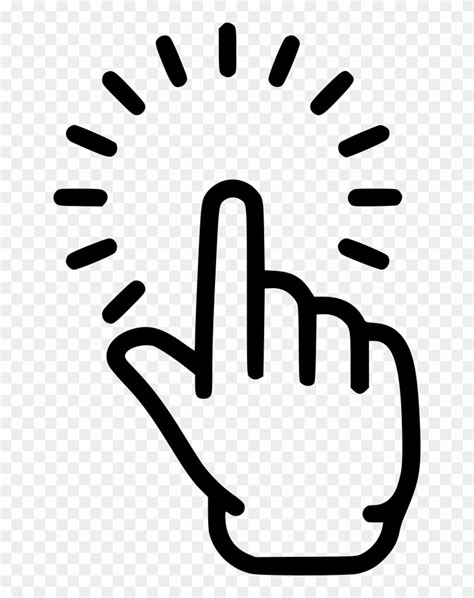 Point Pointing Finger Hand Click Touch Comments - Click Finger Icon Png Clipart (#841128) - PikPng