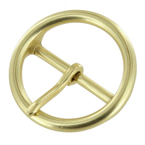 B9779 1 1 2 Natural Brass O Ring Center Bar Buckle Solid Brass Ll