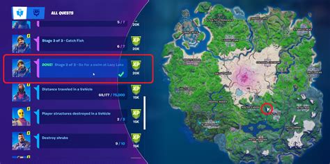 Fortnite Week Challenges How To Swim In Lazy Lake Prima Games