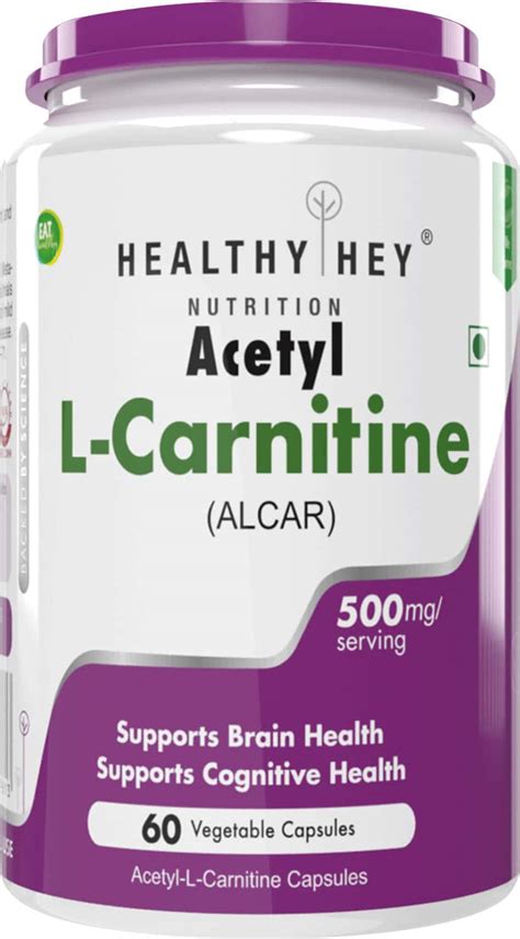 Buy HEALTHVIT ACETYL L CARNITINE ALCAR 500MG 60 CAPSULES Online