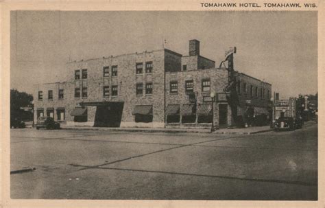 Tomahawk Hotel Wisconsin Postcard