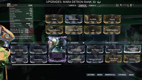 Need help with my Mara Detron build : r/Warframe