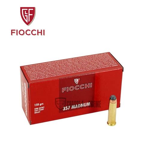 Munitions FIOCCHI Calibre 357 Mag 158 Grains Sjsp