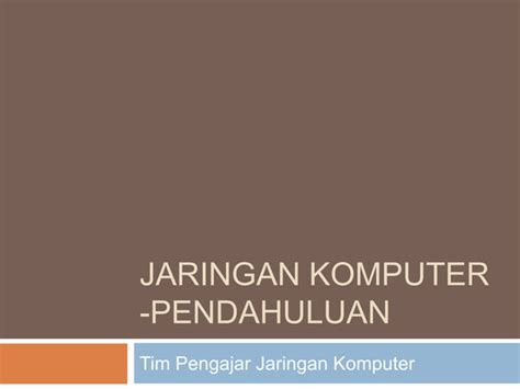 Materi Jaringan Komputer Ppt