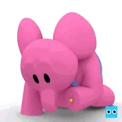 Pocoyo Elly Pink Elephant Nodding GIFDB