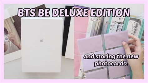 Bts Be Deluxe Unboxing Put Away Photocards With Me Youtube