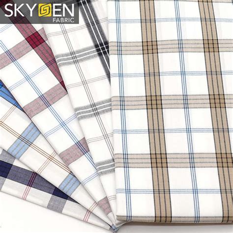 Soft Cotton Check Fabric Wholesale Shirt Fabric Shirting Fabric