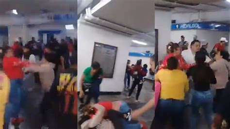 VIDEO Así fue la pelea campal entre vendedores ambulantes en la Cdmx