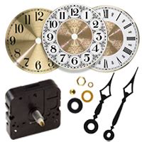 Clock Parts Movements Motors Dials Hands and Clock Kits