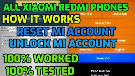 All Xiaomi Redmi Mi Account Mi Account Bypass Recoveryedlfastboot