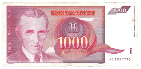 Billet Dinara Nikola Tesla Yougoslavie Eur Picclick Fr