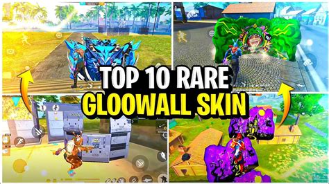 Top 10 Rare Gloo Wall In Free Fire Free Fire Battlefield Garena