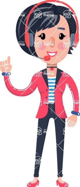 Cartoon Girl With Short Hair 112 Illustrations Talking On Phone Graphicmama