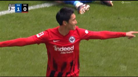 Daichi Kamada Goal Schalke Vs Eintracht Frankfurt All Goals And