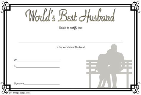 Free Printable Best Husband Certificate 7 Graceful Designs Within Best Boyfriend Certificate