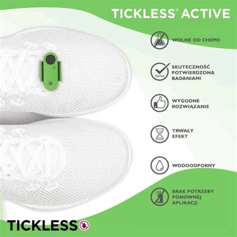 Urządzenie na kleszcze Tickless Active Green dla aktywnych na nogę Run