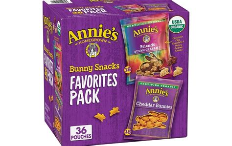 Annie S Organic Snack Variety Pack 36 Count On Sale Savings Done Simply