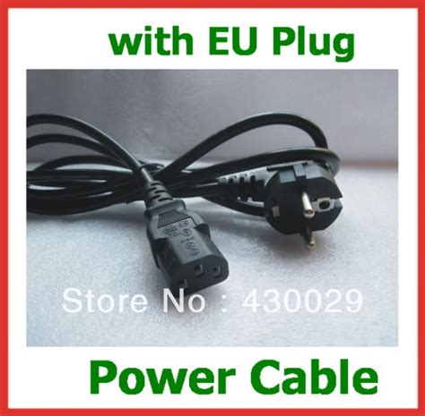 10pcs 3 Prong AC Power Supply Cable Adapter Cord For EU Plug 1 8m