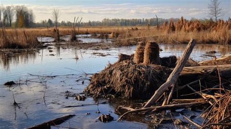 Biodiversity Freshwater Marsh Landscape Stock Photo - Image of grasses ...