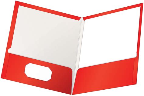 Oxford Showfolio Laminated Twin Pocket Folders 25 Pkg Red Letter Size