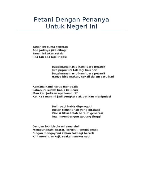 Puisi Tentang Tanah Pertanian 48 Koleksi Gambar