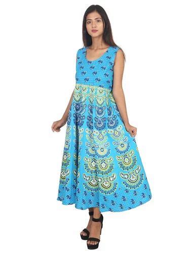 Sleeveless Jaipuri Printed Cotton Kurti At Rs 190 Piece In Jaipur Id