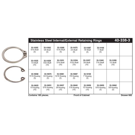 Snap Ring Size Chart