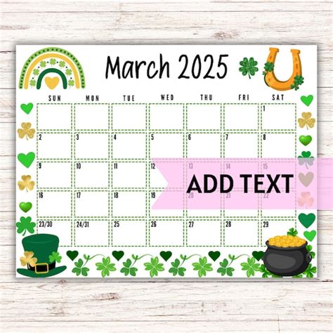 Free Fillable Calendar March 2025 Emi Vanvisser