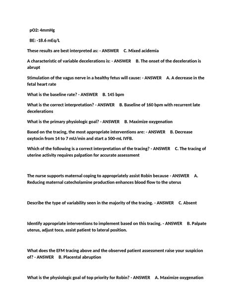 Solution Awhonn Intermediate Fetal Monitoring Test 2023 2024 Studypool