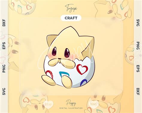 Togepi Svg Silhouette Togepi Png Pidgey Svg Layered Etsy Uk