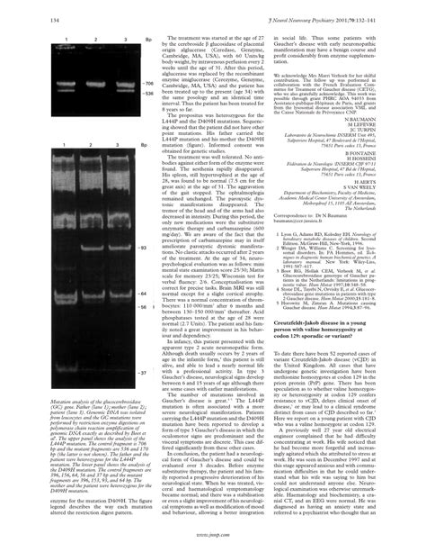 Pdf Creutzfeldt Jakob Disease In A Young Person With Valine