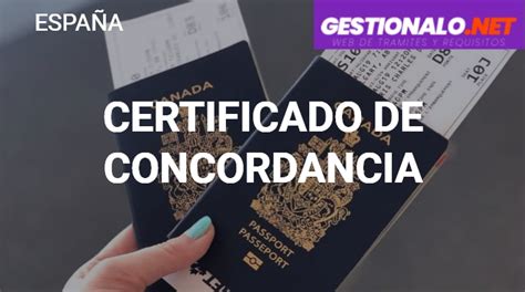 Certificado De Concordancia Requisitos Pasos Y M S