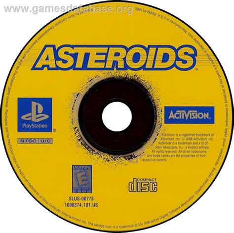 Asteroids Sony Playstation Artwork Disc