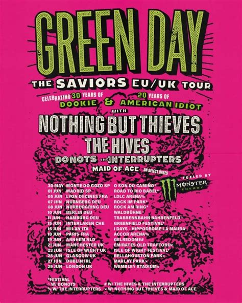 Green Day The Saviors Tour ¿cuándo Y Dónde Se Presentan Spoiler