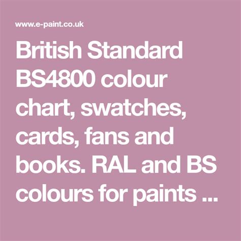 British Standard Bs4800 Colour Chart Swatches Cards Fans And Books