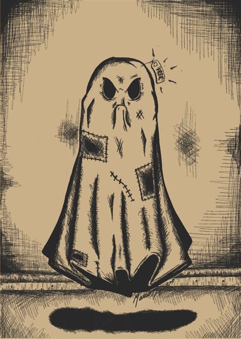 Not So Scary Ghost A3 Downloadable Print Etsy