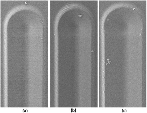 SEM Micrographs Of Unexposed PBI Coated Panel After Scratch Testing At