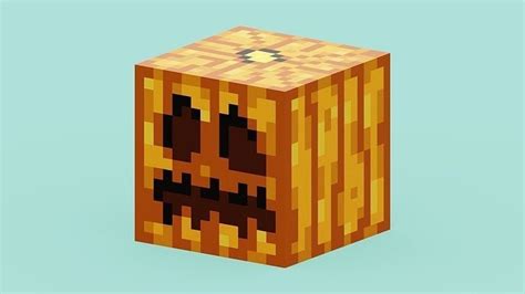 3d Model Minecraft Pumpkin Vr Ar Low Poly Cgtrader