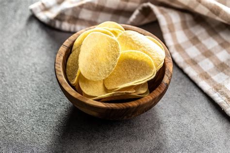 Premium Photo Crunchy Potato Chips Potato Crisps In Bowl