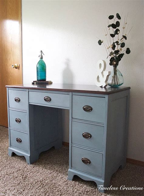 Dusky Blue Desk - Timeless Creations, LLC