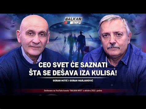 AKTUELNO Goran Marjanović i Goran Mitić Svet će saznati šta se