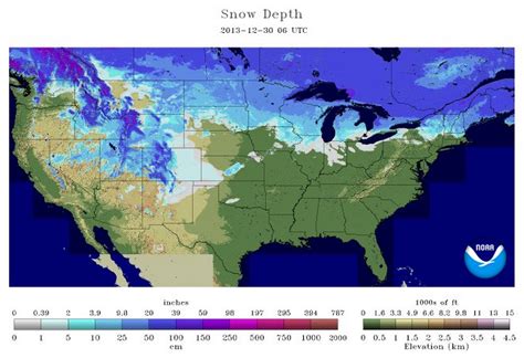 Current Snow Coverage Across The USA | 33.4% of The States is Covered ...