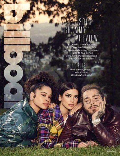 Post Malone Dua Lipa Ella Mai Billboard Magazine 13 October 2018